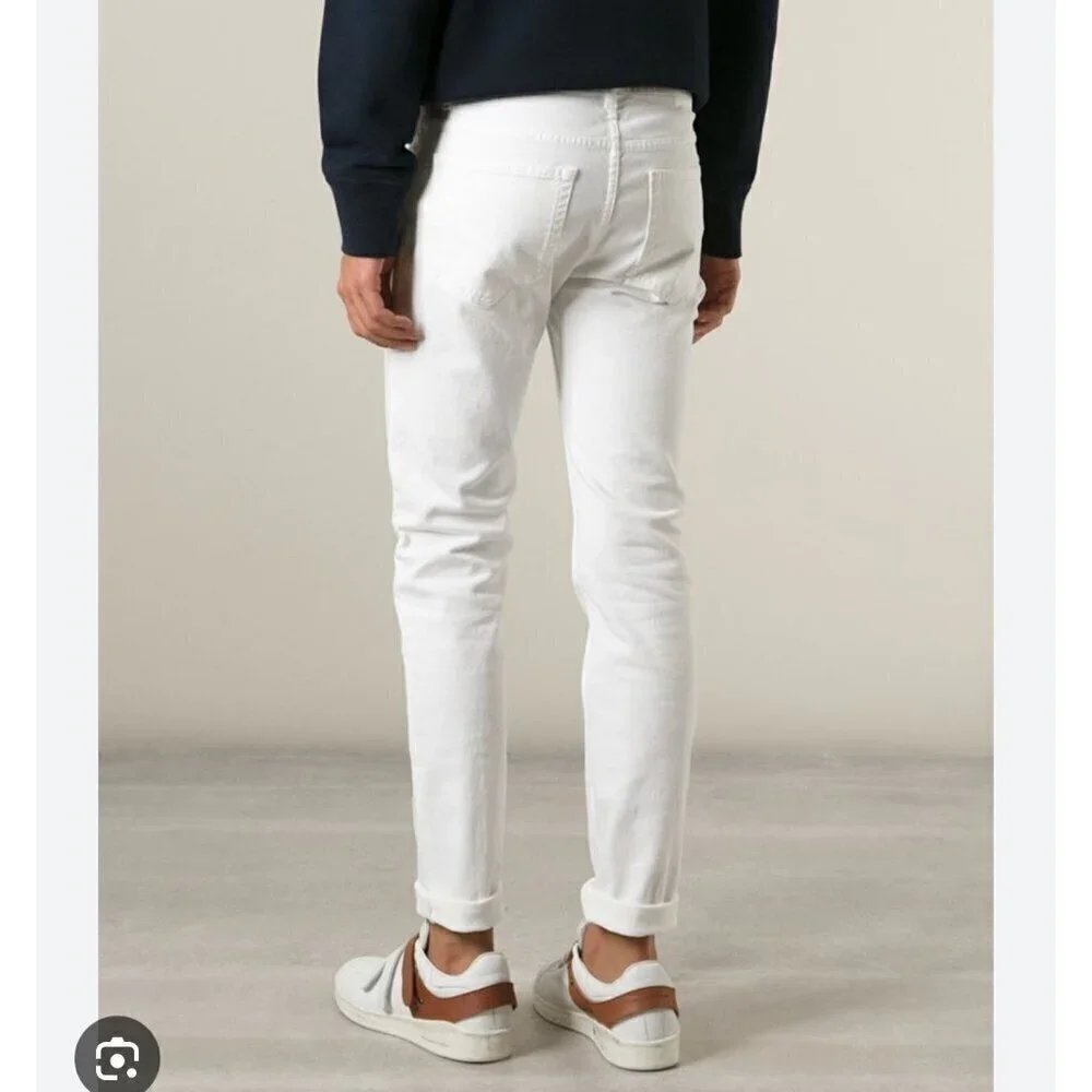 Acne Studio Men Ace slim jeans, White, Size 32/32 K40